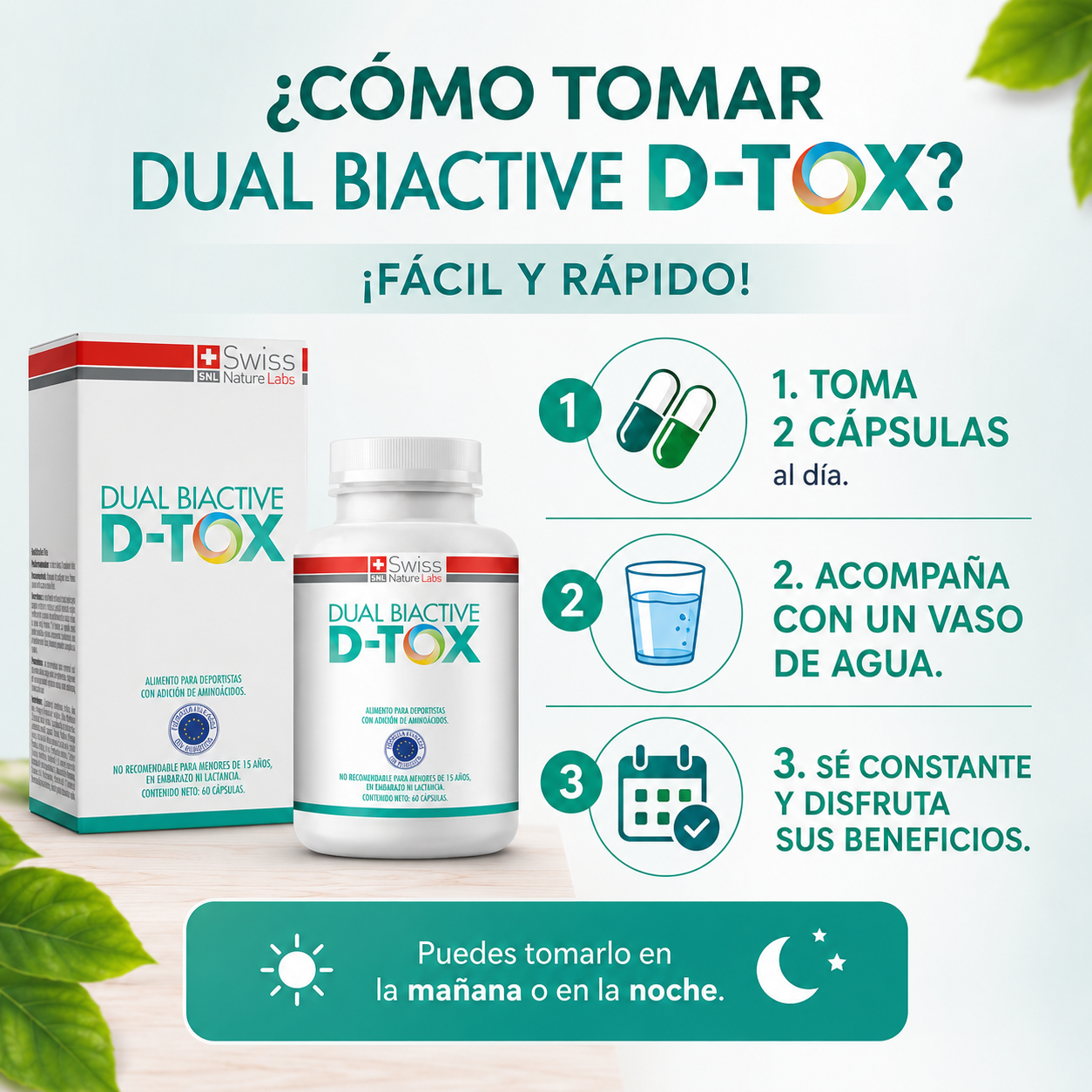 Dual Biactive D-Tox™ — Renueva tu sistema digestivo de manera natural