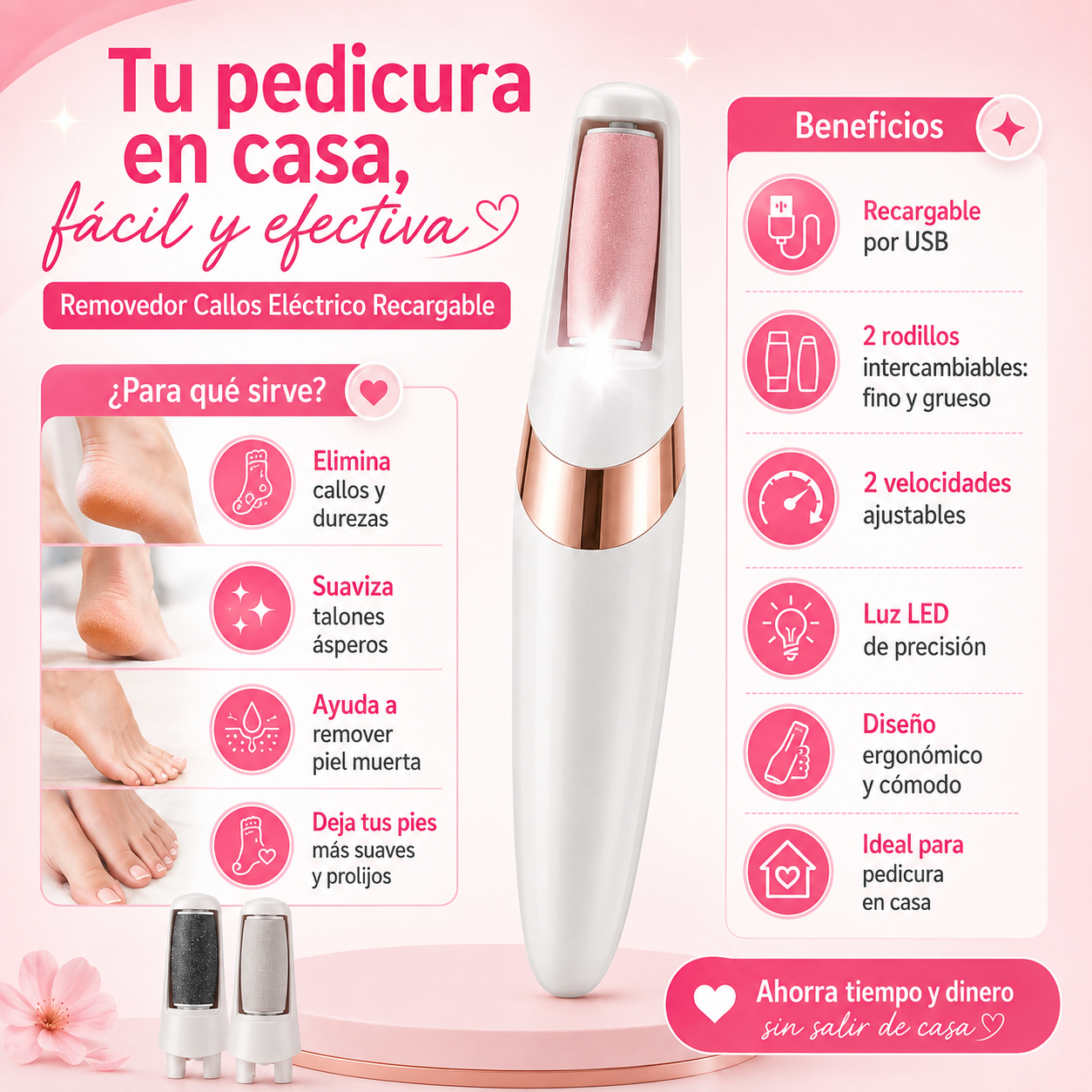 Removedor Callos Eléctrico Recargable