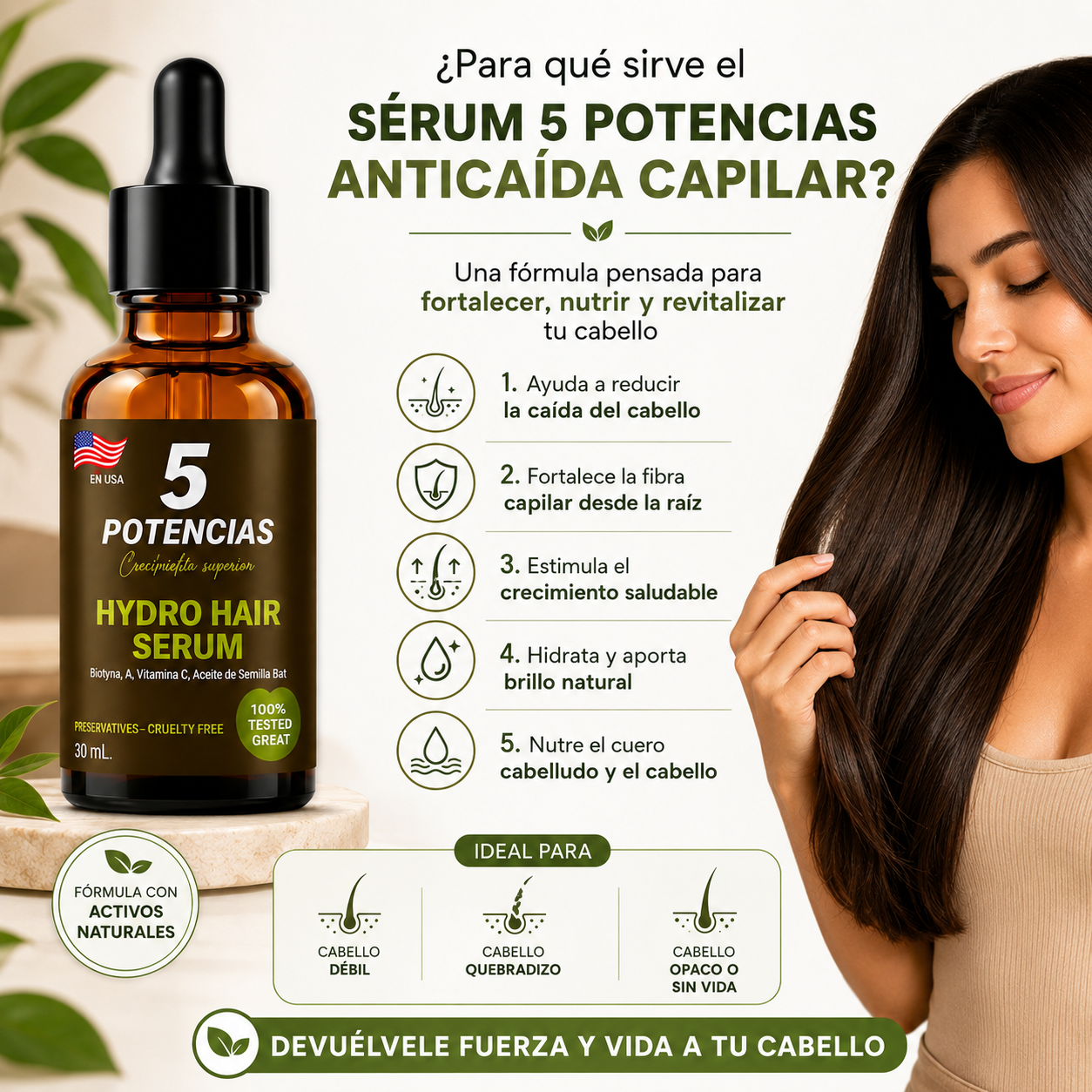 SERUM™ — Restaura, hidrata y reactiva tu cabello