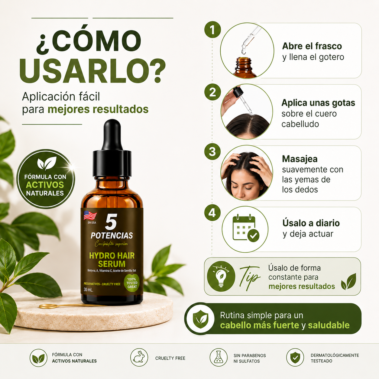 SERUM™ — Restaura, hidrata y reactiva tu cabello