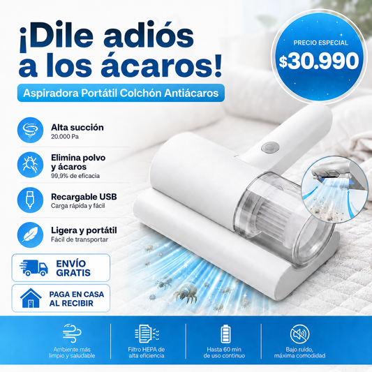Aspiradora Portátil Colchón Anti-acaros